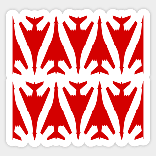 Rockwell B-1 Lancer - Red & Black Pattern Design Sticker